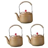 Théière décorative - matériau de poterie pratique, résistance aux hautes températures et à la corrosion, bouilloire pour cuisinière