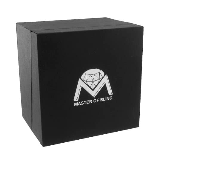 Image of MASTER OF BLING Mens Stainless Steel VS Moissanite Skeleton Dial Octagon Hip Hop Luxury Analog Watch, Silver
