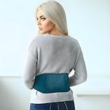 BullTek Borsa Acqua Calda Elettrica 500W con Fascia Lombare Staccabile – Scaldino Senza Fili Riscaldamento Rapido per Schiena, Pancia, Spalle e Piedi, Sollievo Dolori Mestruali e Muscolari (BLU)