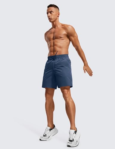Image of CRZ YOGA Linerless Workout Shorts 7'' | Lightweight, Quick Dry, Running, Pockets, for Men