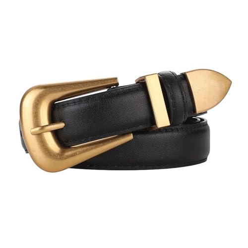 PU Leather Women’s Belt with Gold Buckle Casual Style for Jeans, Dresses & Elegant Outfits Belts for Women