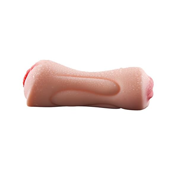 Realistischer Masturbator - Mund und Muschi - 18cm Taschenmuschi aus Silikon/TPE - Sex-Spielzeug für Männer - Innere 3D Struktur der Vagina mit Schamlippen und Mundes für den Blowjob – Bild 3