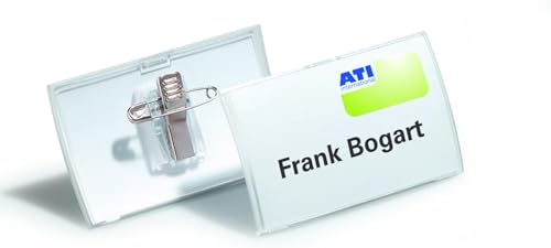 Namensschild Durable Click Fold mit Kombiklemme 40 x 75 mm