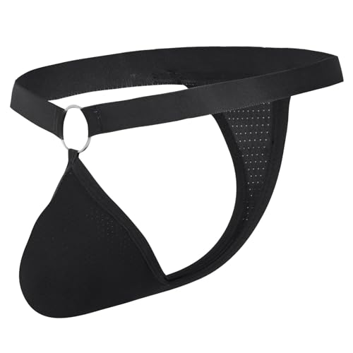 Lingerie For Men Sexy Slutty Underwear Outfits Mens Hip Lifting Pure Color Cool Mens Panties Nightgown (Black, L)3