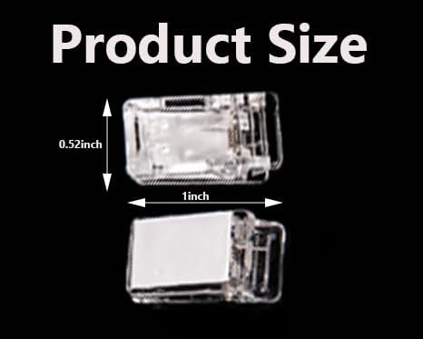 Miniatura 2 de Mini clips autoadhesivos transparentes, 30 piezas de tapiz, clips para colgar paredes, clips adhesivos de plástico, abrazaderas de resorte pequeñas