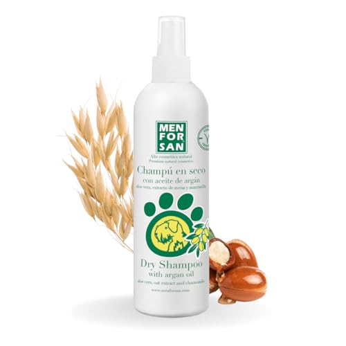 MENFORSAN, Champú en seco Aceite de argán para Perros, 250 ml