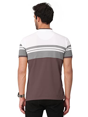 Image of BULLMER Mens Cotton Henley Neck /Chinese Collar Tshirt