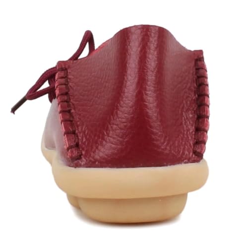 Image of Women's Leather Slipper Loafers Flat Shoes Slip-Ons