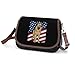 German Shepherd Dog U.S. Flag Classic Crossbody Bags for Women Leather Shoulder Purses Handbag with Wide Strap