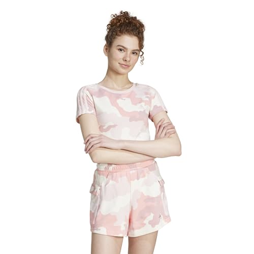 adidas Women's Essentials 3-Stripes Camouflage Printed Baby T-Shirt2