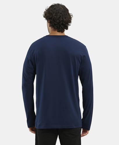 Image of Jockey AM95 Men's Super Combed Cotton Rich Solid Round Neck Full Sleeve T-Shirt