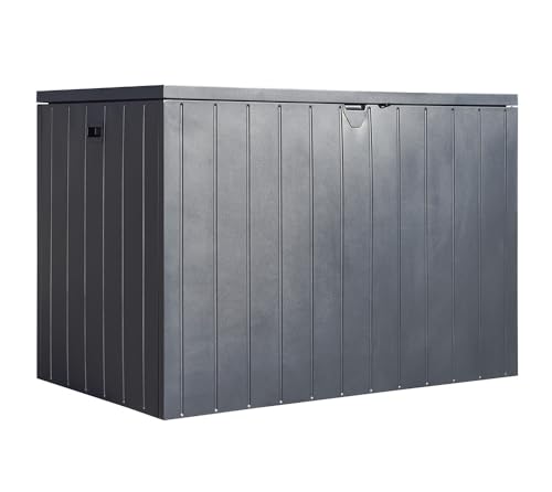 ShelterLogic Stahl Gartenbox | Kissenbox & Auflagenbox | Anthrazit | 79x138x93 cm