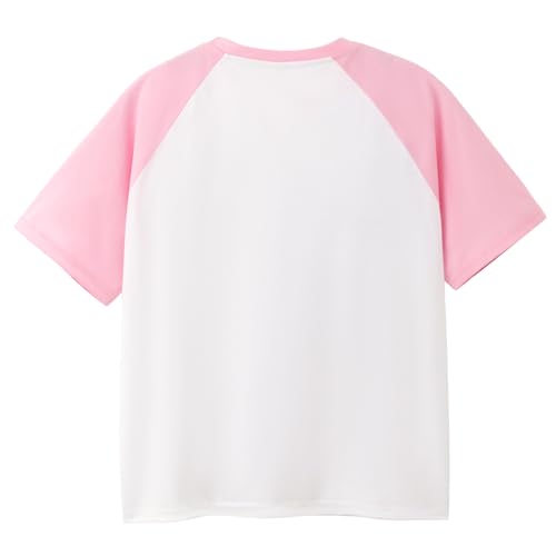 Cartoon Flip Sequin Shirt for Girls Cotton Crewneck Tshirt Short Sleeve Graphic Tees Summer Color Block Tops3