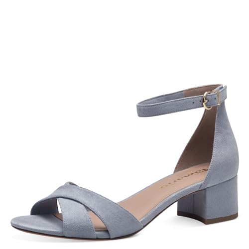 Tamaris Sandalias de mujer, sandalias de mujer, Azul Claro, 42 EU