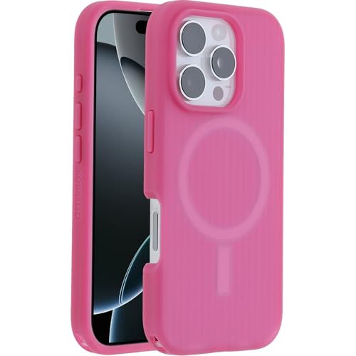 Image of OtterBox iPhone 16 Pro Symmetry Series Soft Touch - Foxberry Pink | Soft-Touch Silicone, Sleek Rubber Design, Ultra-Slim Phone Case for Apple iPhone with Raised Edges & Drop Protection