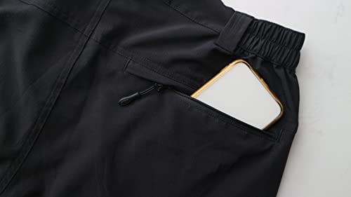 Acme Projects Herren Leichte Wasserabweisende Wanderhose, schwarz, groß