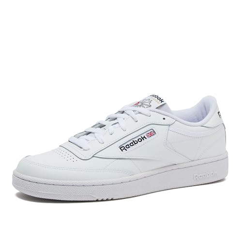 Reebok Club C 85 Mens Tennis Shoes Casual Fashion White Sneakers for Men Footwear White/Footwear White/Core Black 13