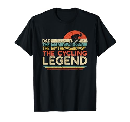 Vintage Cycling Dad The Man The Myth The Legend Cyclist Gift T-Shirt