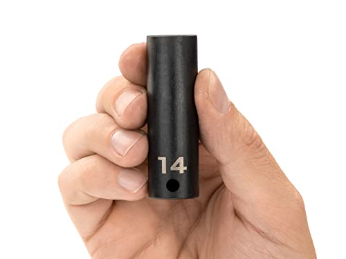 Image of TEKTON 3 /8 Inch Drive x 14 mm Deep 12-Point Impact Socket | SID13314