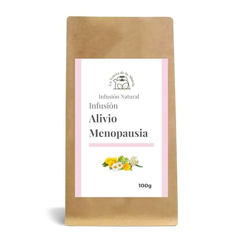 Infusión Alivio Menopausia 100g – Mezcla Natural con Milenrama, Manto de Dama, Hierba de San Juan y Flores de Manzanilla – Bienestar Femenino Diario – A Granel – La Tetera de la Abuela