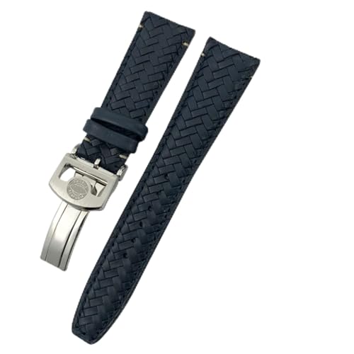 Bracelet de montre en cuir bleu KLVN pour IWC Portugieser une elegance intemporelle