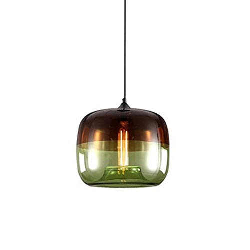 Wylolik Sphärische Gradient Blau, Grün, Glas Pendelleuchte, Modern Glas Hängeleuchte mit Hammered Glass Shade Adjustable Cord zeitgenössischen hängenden Decken-Leuchten for Kücheninsel Cover