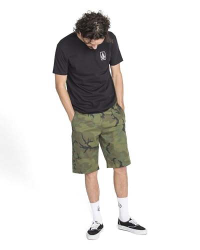 Image of Volcom Men's Vmonty Chino Shorts - 22 inch Outseam, Relaxed Fit, Durable Cotton Fabric