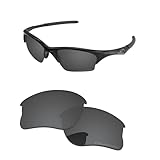 PapaViva 偏光 交換レンズ For Oakley Half Jacket XLJ ブラック