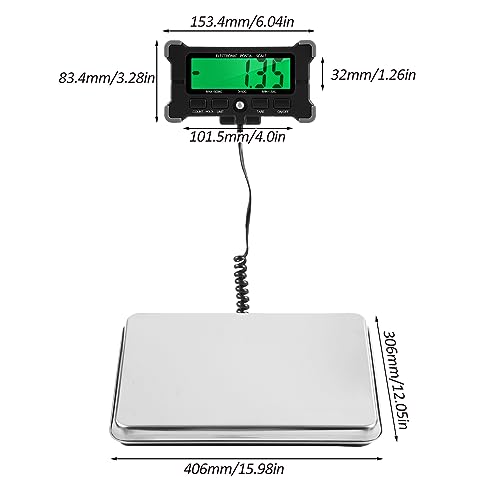 Báscula postal electrónica Weytoll 661 lbs acero inox digital miniatura 3