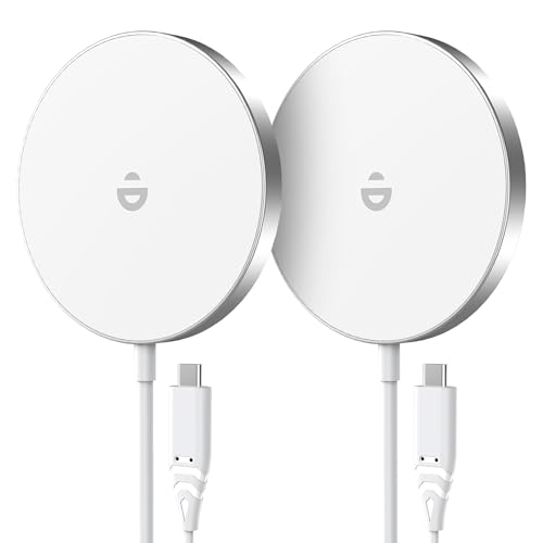 RoRoSkin 2 pack 15 W trådlös mag-Safe-laddare, magnetisk trådlös laddare, snabb mag-Safe laddare med Mag-Safe-laddare för iPhone 17/16/15/14/13/12 Pro Max/Air/Plus/Pro