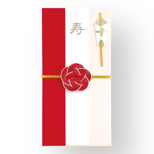 学研ステイフル 祝儀袋 金封 梅結び 紅赤×薄桃 水引タイプ E05503