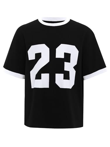 Kids Unisex Quick Dry Short Sleeve Sports Top Number Printed Athletic T-Shirt Basketball Football Jersey3