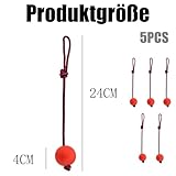 YQYCE 5 PCS Ball mit Schnur Hund, Wurfball für Hunde, Hundespielzeug mit Bällen am Seil, Hundebälle am Seil mit strapazierfähigen, elastischen Bällen, interaktives Hundespielzeug zum Apportieren