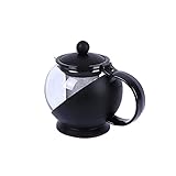 YTUGUNB Teteras Tienda de té de cristal resistente al calor Filtro de filtro de acero inoxidable, tetera de burbujas Altas temperaturas resistentes a la temperatura Hervidor de agua a base de hierbas(