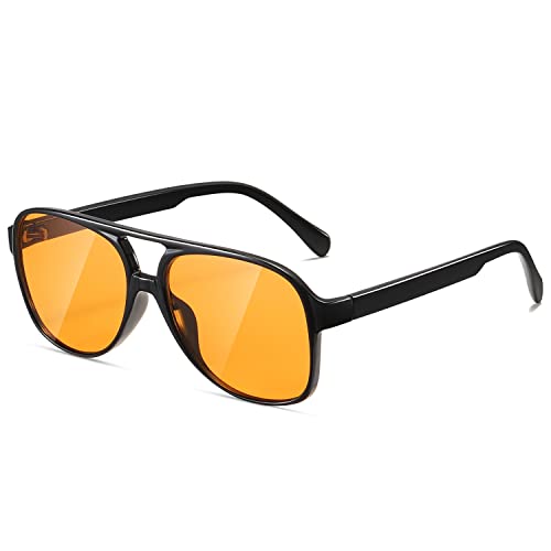 Classic Vintage Aviator Sunglasses for Women Men Large Frame Retro 70s Sunglasses