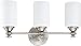 Craftmade 49803-BNK Dardyn Glass Vanity Wall Lighting, 3-Light, 300 Watts, Brushed Polished Nickel (13" H x 22" W)