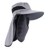 AMUSLESUR Sombrero de Algodón para Hombre Protección Solar y ala Ancha, Fácil de Poner y Quitar, Adecuado para Verano y Todas Las Estaciones