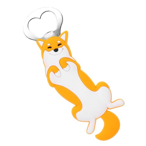 FUNNETOYU 柴犬形状マグネット栓抜き 磁気付きビール瓶缶切り キッチン用コンパクトオープナー 日常 パーティー向け