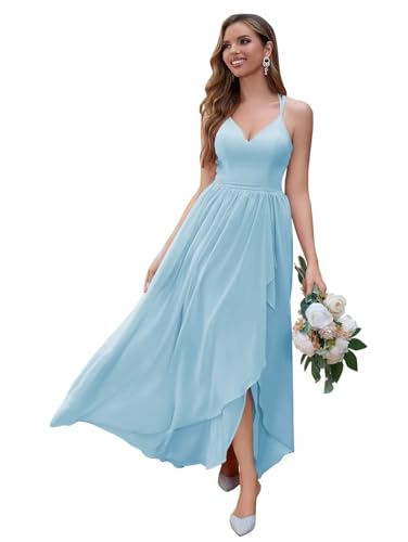 strapless blue bridesmaid dress Vestidos de dama de honor con parte superior de encaje azul cielo, ves   SheerGirl