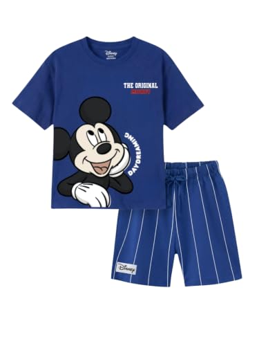 Image of Nap Chief Kids Cotton Official Disney Characters Print Co-Ord Set for Boys & Girls | Half Sleeve T-Shirt & Shorts Set | Soft Casual Summer Wear