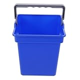 Garneck Cubeta de Plástico Grande Capacidad Multifuncional con Asa para Limpieza Oficina Escuela Uso Comercial Azul