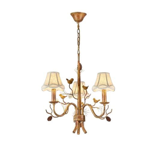 Lustre vintage country américain E14 à 6 têtes pour salon