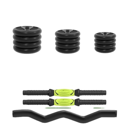 WLFKL Mancuerna Mancuerna con Pinza procesada for Hombre, Gimnasio en casa, Barra Desmontable, Juego for Principiantes con Peso Ajustable Recubierto de Goma Sostener Objetos Pesados(30KG A)