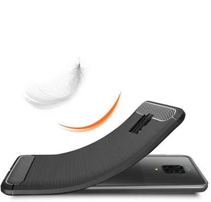 Image of JGD PRODUCTS for Redmi Note 9 Pro, Note 9 Pro Max, Poco M2 Pro Carbon Fiber Armor Drop Tested Shock Proof TPU Back Case Cover