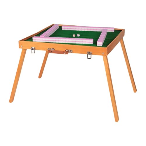 Colaxi Mahjong Tiles Set con mesa plegable y 144 piezas miniatura 1
