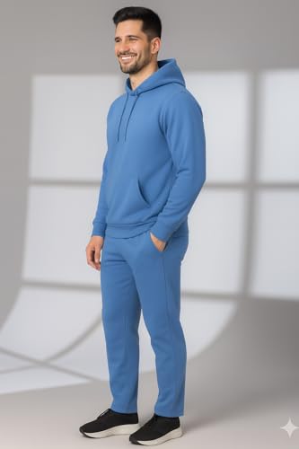 Image of Mack Jonney Solid Track Suit for men | Co-ord Set | Warm Fleece Tracksuit Set | Full Sleeve Hoodie