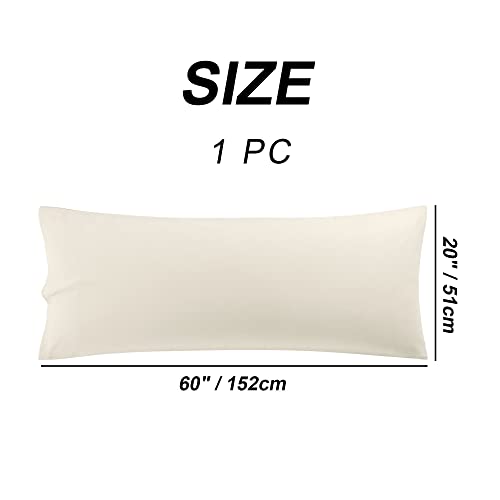 Housse de coussin de corps 20x60in kaki en microfibre 1800 - 8