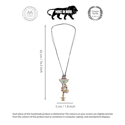 Image of AAKRITI ART CREATIONS Handcrafted Tribal & Boho Ethnic Necklace Collection | Floral, Mandala, Tassel & Dhokra Pendant Designs | Artisan Brass, Wood & Statement Jewelry for Women