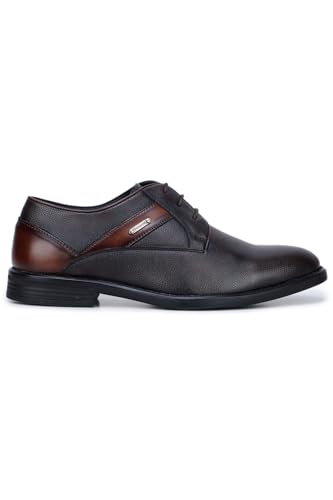 Image of OCIO Shoes Casual Derby Shoes for Men O4326 - Stylish Lace-Up Synthetic Leather Shoes with TPR Sole