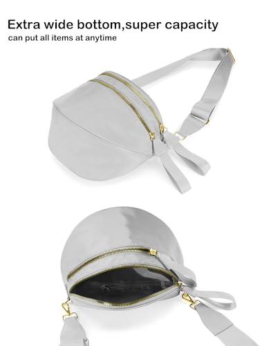 Image of FEIBOON Spacious Nylon Crossbody Bag Bum Bag Handbags Wallets Purses Trendy Shoulder Bag for Women